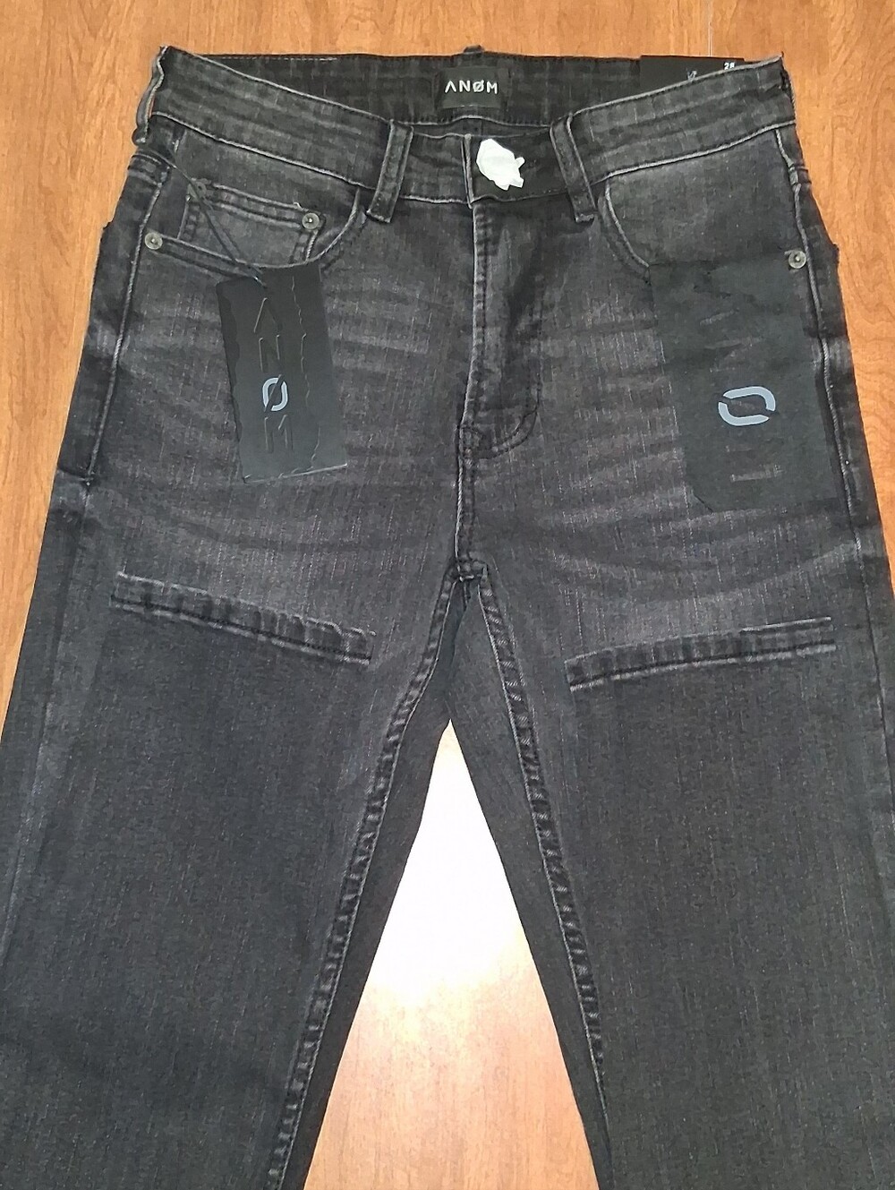 ANOM Black Slim Straight Men's Jeans